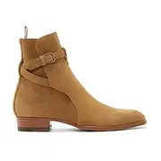 Men's Suede Jodhpur Dress Boots with Buckle Strap – Classic Ankle Boots for Business, Formal Events, and Smart Casual Wear