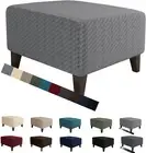 MAXIJIN Jacquard Ottoman Cover Slipcovers Folding Storage Stool Furniture Protec