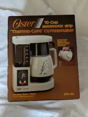 1985 Oster Thermo-cafe Drip Coffeemaker 10 Cup Clock Timer 666-46 Box NEW