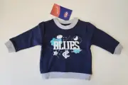Carlton Blues AFL AFCAL0489 Infant Baby Puff Print Crew Neck Size 3-6M New