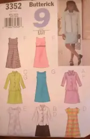 Uncut Butterick 3352 Sewing Pattern Child's/ Teen Girl's Clothes Sz 8 1/2-16 1/2