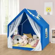 Large Play Tent, Kids & Toddlers Playhouse with Washable Cotton Mat, Star Lights