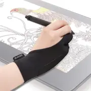Artist Gloves for Drawing Tablet for Left Hand or Right Hand with 2Fingers 3.2In