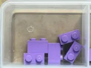 LEGO Parts - Medium Lavender Brick 1 x 2 - No 3004 - QTY 5