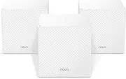 Tenda Nova Mesh WiFi System MW12 - Covers up to 6000 sq.ft - Tri-Band AC2100 Whole Home WiFi Mesh System - Gigabit Mesh Router for 100+ Devices - Dual-Band Mesh Network - 3 Gigabit Ports - 3-Pack