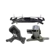 Front + Rear Engine Mount with Bracket Kit for Jeep Wrangler JK 3.8L V6 4WD EGT