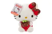 Hello Kitty and Friends Valentine's Day 8" Plush with Chocolate Covered Strawberry - Officially Licensed Sanrio Product - Cute Soft Doll Stuffed Animal Toy - Valentine Gift for Kids, Girls, Boys