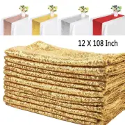 12"x108" Glitter Dining Table Runner Sequin for Birthday Wedding Supplies Decor