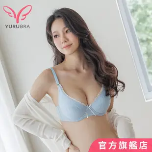 YURUBRA 點點輕盈內衣 B C罩 舒適 透氣 少女系 台灣製 S202藍