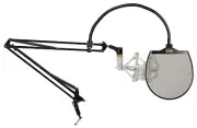 Rockville Microphone Boom Arm Podcast Mic Stand+Pop Filter+Silver Shockmount