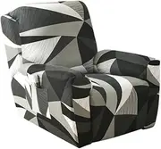 Recliner Slipcovers Stretch Printed Sofa Cover 4-Piece Lazy Boy Chair Covers Furniture Protector Leather Recliner Chair Cover with Side Pocket for Rocking Recliner (Color : #29)