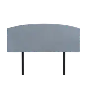 Linen Fabric Double Bed Curved Headboard Bedhead - Berlin Blue