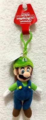 NEW 2020 Universal Studios Super Nintendo World Luigi 5" Plush Keychain Mario