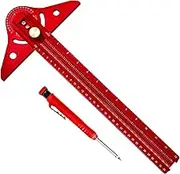 Scribe Tool Woodworking,Ruler for Woodworking Angle | Adjustable High-Precision Aluminum Lightweight Multifunctional Gauge Ruler for Framing Engineering Construction