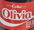 Share a Coke with Olivia 2025 Personalized Gift Coca Cola Bottle 20oz