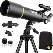 80mm Aperture 500mm Refractor Telescope for Adults and Kids Beginners w. Pro Tripod, Phone Adapter, Portable Backpack