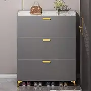 [goldlin] Shoe Storage Cabinet with Doors,Narrow Shoe Cabinet,Free Standing Shoe Rack for Entryway,Shoe Organization Solution(B,24-50cm)