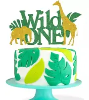 1pcs Jungle cake topper Wild one cake topper animals safari cupcake toppers