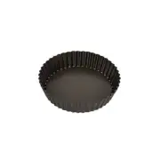 Quality Bakemaster Loose Base Round Deep Flan Quiche Pan Non Stick 25x5.5cm