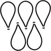 HEALSOPTHY 5Pcs Elastic Bungee Cords Thick Long Tie Down Straps for Tents Tarps Canopies and Outdoor Use Stretchable Tear Resistant Reusable Fixing Cords