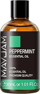 Peppermint Essential Oil, MAYJAM Peppermint Oil for Skin & Hair Care, 30ML Pure Essential Oils for Humidifiers or DIY Bath Bomb for Home-1.01FL.OZ