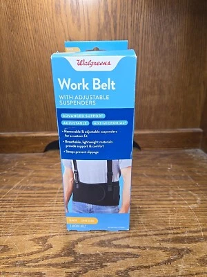 Work Belt With Adjustable Suspenders Advanced Support Antimicrobial
