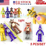 5Pcs/set Five Nights At Freddy's FNAF 5'' Funko Action Figures w/ Light Kid Gift