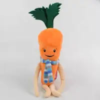 在飛比找蝦皮購物優惠-43公分大紅蘿蔔帶圍巾玩偶，Carrot Doll復活節教學