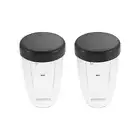 24oz Blender Cups W/ Flat Lid Replacement for Nutribullet 600W Pro 900W Blender