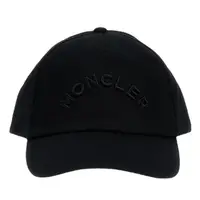 在飛比找momo購物網優惠-【MONCLER】春夏新款 刺繡英文名 棒球帽-黑色(ONE