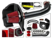 Cold Heat Shield Air Intake MATT BLACK +RED Filter for 15-20 Escalade/ESV 6.2 V8 (for: Chevrolet)