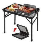 Grill Table Camping Table Portable Folding Table Outdoor Picnic Table,Height ...