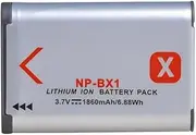 1860mAh NP-BX1 Npbx1 Battery+LED 3 Slots Charger Compatible for ZV-1F DSC-RX100 M6 M7 M5A M3 WX500 HX300 WX350 AS300 AS30V HX60(5Battery 1Charger)