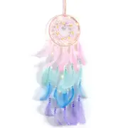Handmade Dream Catcher with LED Lights Colorful Feather Dream Catcher Wall-