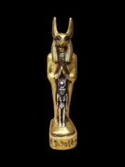 Gorgeous Anubis Statue gold leaf Hand Made By Me