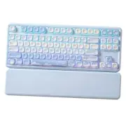B87 Wireless Mechanical Keyboard,QMK/VIA Programmable,TKL Layout Milk V2 Blue