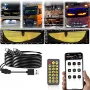 LED Eyes for Trucks, Devil Eyes Light with Remote Control and APP Control, Colorful Eye Lamp Soft Screen for Car Windows, Car Flexible LED Screen, DIY Car Dynamic LED Smart Colorful Eye Lamp