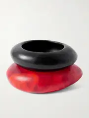 [Dinosaur Designs] Dinosaur Designs - Rock Set Of Two Resin Bangles - Black - One size One size Black