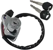 MZBZUTEDEE Motorcycle Ignition Switch Key Fit for Kawasaki VN1500 Drifter VN1500 Classic VN1500 Vulcan 1500 Drifter OEM:27005-1215 Parts