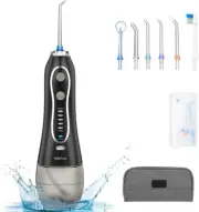 Water Flosser Portable Dental Oral Irrigator with 5 Modes, 6 Replaceable Jet Tip
