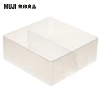 在飛比找momo購物網優惠-【MUJI 無印良品】PP抽屜整理盒/1/100×100×4