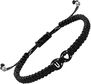 [Arrovarp] Initial Heart Bracelets - Heart Design Handmade Rope Braided | Handmade Braided Drawstring, 26 Letters Initial Charm, Adjustable For Women Men