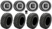 MetalFX Delta Bdlk 15" Wheels Bk 28" Crawler XG Tires RZR XP 1K / PRO XP