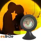 2x LED Sun Sunset Projector 3D Atmosphere Light RGB Lamp USB Home DIY Gifts