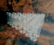 Wholesale Lot of 30 Clear Cork Glass Bottles Vials 11x18mm approx. 0.5 ml