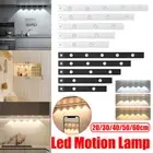 Ultra-thin Wireless LED PIR Motion Sensor Lights Strip Cabinet Lamp Rechargeable