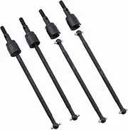 Motorbike Axle Drive Shafts 4Set Steel Metal Drive Shaft 89.5mm 08029 & Stub Wheel Axle 02033 Fit For RC Redcat Volcano Epx HSP 1/10 Axle Kit(Black)