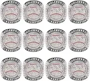 ZZXZJW 12 Pcs Baseball Championship Ring Trophy Award Gift Tournament Championship Ring Winner Tournament Team, from Size 8 to 11,
