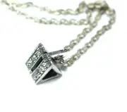 NEW RARE! ARTISAN CUSTOM MADE ZOCALO SILVER PENDANT+ NECKLACE CHAIN SET $320
