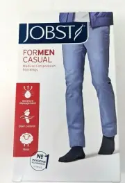 Jobst Medical Compression Stockings Mens M Khaki Wool Fiber Knee 20/30mmhg
